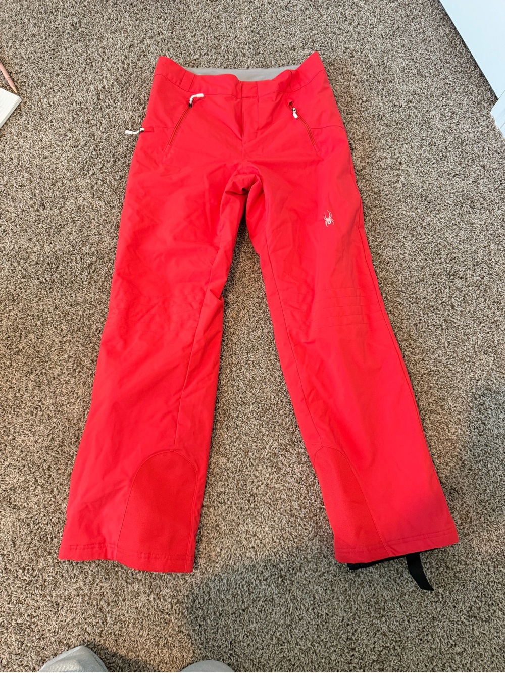 Spyder Bright Red Kids Ski Pants with Zip Pockets